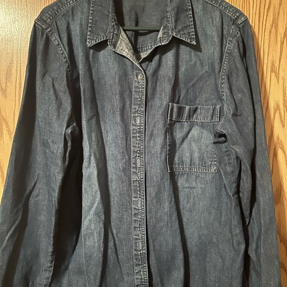 Banana Republic Indigo Denim Shirt Size XL - Picture 2 of 8